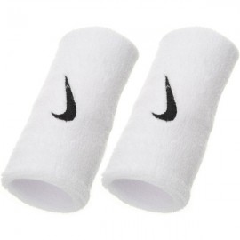 Serre poignets Nike double largeur - Blanc 