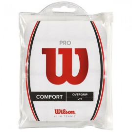 12 surgrips 0Wilson Pro Overgrip Comfort - Blanc   
